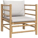  Sofa od bambusa sa svjetlosivim jastucima | shoptok.hr