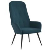 Stolica za opuštanje s tabureom plava baršunasta | shoptok.hr
