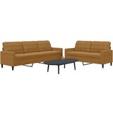  2-dijelni set sofa s jastucima smeđi baršunasti | shoptok.hr
