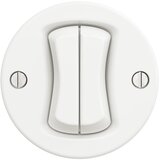  Kliklap - Retro dvostruki stepenišni prekidač bez rama br. 6+6, snežno bela | Eponuda.com