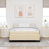 vidaXL Postelja z vzmetnico Krem, Črna 160 x 200 cm | Shoptok.si
