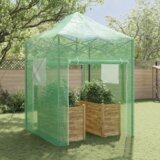 vidaXL Staklenik s krovom Zelena 200 x 200 x 300 cm Čelik | shoptok.hr