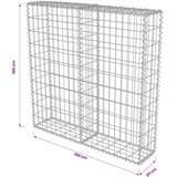  Gabionski zid s poklopcima od pocinčanog čelika 100 x 20 x 100 cm | shoptok.hr