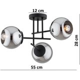 Brilagi Plafonski luster DIOR 3xE27/60W/230V crna/zadimljena siva | Eponuda.com