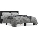 Furnova Posteljni okvir črn 120x200 cm inženirski les in kovina, (21940530) | Shoptok.si
