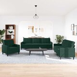  3-dijelni set sofa s jastucima tamnozeleni baršunasti | shoptok.hr