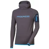 Progress EXPLOSIVE Muška majica za trčanje s kapuljačom, tamno siva, veličina