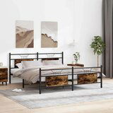 Metalni okvir kreveta bez madraca boja hrasta 183x213 cm | shoptok.hr
