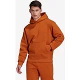 Adidas Pulover Adicolor Trefoil Hoodie moški, oranžna barva, s kapuco
