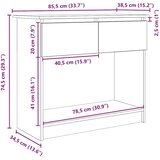 Konzolni stol s ladicama staro drvo 85 5x38 5x74 5 cm - Staro drvo | shoptok.hr