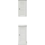 vidaXL Komplet pohištva za kopalnico s polico 2 pcs antično bela | Shoptok.si