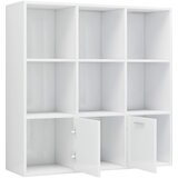 Ormarić za knjige sjajni bijeli 98x30x98 cm konstruirano drvo | Shoptok.si