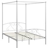 Maison Chic Posteljni okvir - Dvoposteljna postelja - Zakonska postelja z ogrodjem za baldahin bel kovinski 140x200 cm-J15535, (21761225) | Shoptok.si