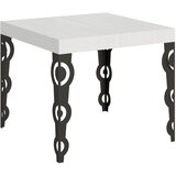 Itamoby   Karamay (90x90/246 cm) - bela, barva nog: antracit - raztegljiva jedilna miza, (20842355) Cene