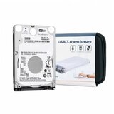 Western Digital hard disk WD 500GB + kućište HDD-WD5000LUCT Cene
