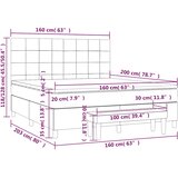  s oprugama i madracem tamnozeleni 160x200 cm baršunasti | shoptok.hr