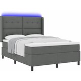  LED Box Spring Krevet Tamno siva 140 x 190 cm tkanina | shoptok.hr