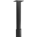 teleskopska pohištvena noga (š x do: 6 x 6 cm, nastavitev višine: 70 cm - 110 cm, nosilnost izdelka: 80 kg, jeklo, črna, oglate oblike)