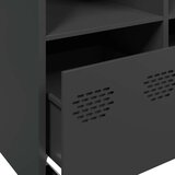 vidaXL Komoda črna 135x39x73,5 cm hladno valjano jeklo | Shoptok.si