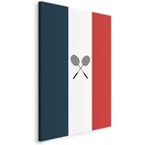  Slika - Black Badminton Rackets Against the Backdrop of the French Flag 20x30 Standard | shoptok.hr