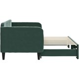 vidaXL Izvlečna dnevna postelja temno zelena 80x200 cm žamet | Shoptok.si