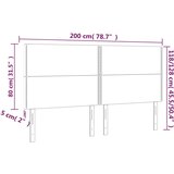  Posteljno vzglavje temno modro 200x5x118/128 cm žamet, (20933423) | Shoptok.si