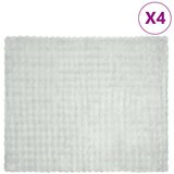 vidaXL Lažni zec deka 4 pcs Siva 220 x 240 cm Poliester | shoptok.hr