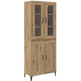 vidaXL Visok predalnik Umetni hrast 69,5 x 34 x 180 cm Konstruiran les, (5000108476) | Shoptok.si