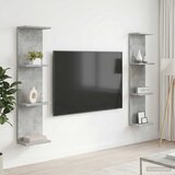  Polica na zidu 2 kom. Betonska siva 25 x 15 x 100 cm | shoptok.hr