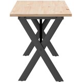  Stolić za kavu X-oblika 160x40x45cm borovina i čelik | shoptok.hr