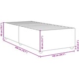  Okvir za krevet smeđesivi 100x200 cm od tkanine | shoptok.hr