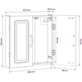 Kabinet za mete UTRECHT Staro drvo 52,5 x 10,5 x 53,5 cm | shoptok.hr