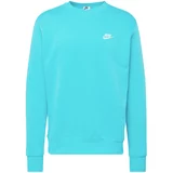 Nike Sportswear Sweater majica 'Club Fleece' tirkiz / bijela