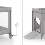 Kinderkraft Putni krevetić LEODY UP, Grey | shoptok.hr