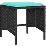  4-dijelni set vrtnih sofa od poliratana s jastucima crni | shoptok.hr