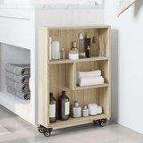 vidaXL Uska kolica za pohranu boja hrasta 48x13x68cm konstruirano drvo | shoptok.hr