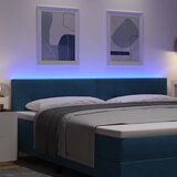  LED glava kreveta s LED trakama Plava 200 cm Baršun | shoptok.hr