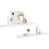  Plutajuće zidne police 2 kom bijele 120 x 23,5 x 3,8 cm MDF | shoptok.hr