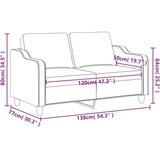  Dvosjed od tkanine krem 120 cm | shoptok.hr