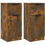  Komode 2 kom boja dimljenog hrasta 30x30x70cm konstruirano drvo | shoptok.hr