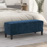 vidaXL Klop modra 100x35x41 cm žamet Cene
