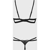 Obsessive Nutris 2-pcs Crotchless Set Black XS/S | Shoptok.si