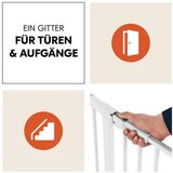 Hauck zaštitna ograda Clear Step 2 Set (75 - 80 cm) + 21 cm produžetak Bijela | shoptok.hr