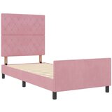vidaXL Postelja Roza 100x200 cm Žamet, (22049555) | Shoptok.si