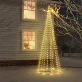 vidaXL stožasto božićno drvce toplo bijelo 310 led žarulja 100x300 cm