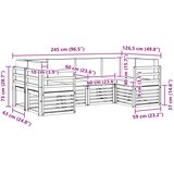  Sekcijska garnitura s jastukom 6 pcs Prirodna | shoptok.hr