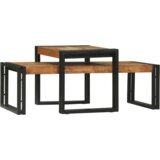 vidaXL Set stolića za kavu od masivnog bagremovog drveta | shoptok.hr