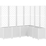  Vrtna sadilica s rešetkom bijela 160 x 120 x 140 cm PP | Eponuda.com