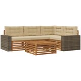  Set vanjskih sofa 5 pcs Prirodna i bež 79 x 79 x 37 cm | shoptok.hr
