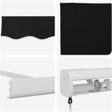  Skrovita tenda Crna 300 x 250 cm Tkanina i Metal | Eponuda.ba